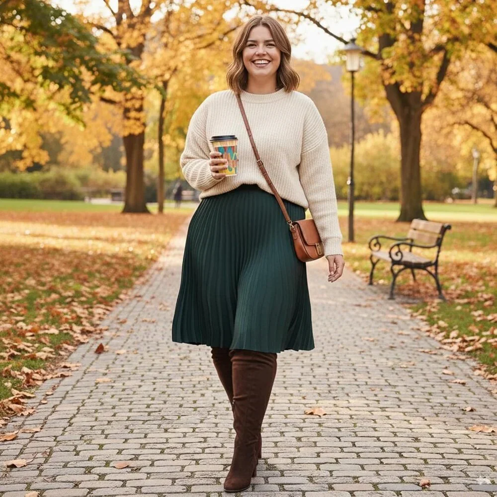 Women Coffee Faux Suede Chunky ​​Block Heel Round Toe Fall Side Zipper Boot